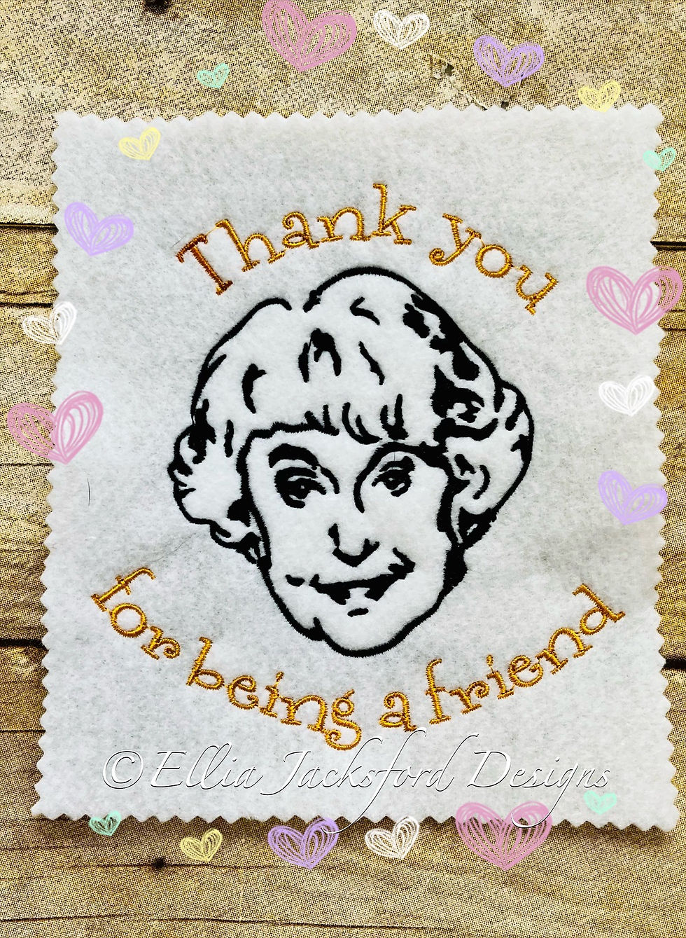 Thumbnail: Golden Friend Embroidery Design 3 SIZES