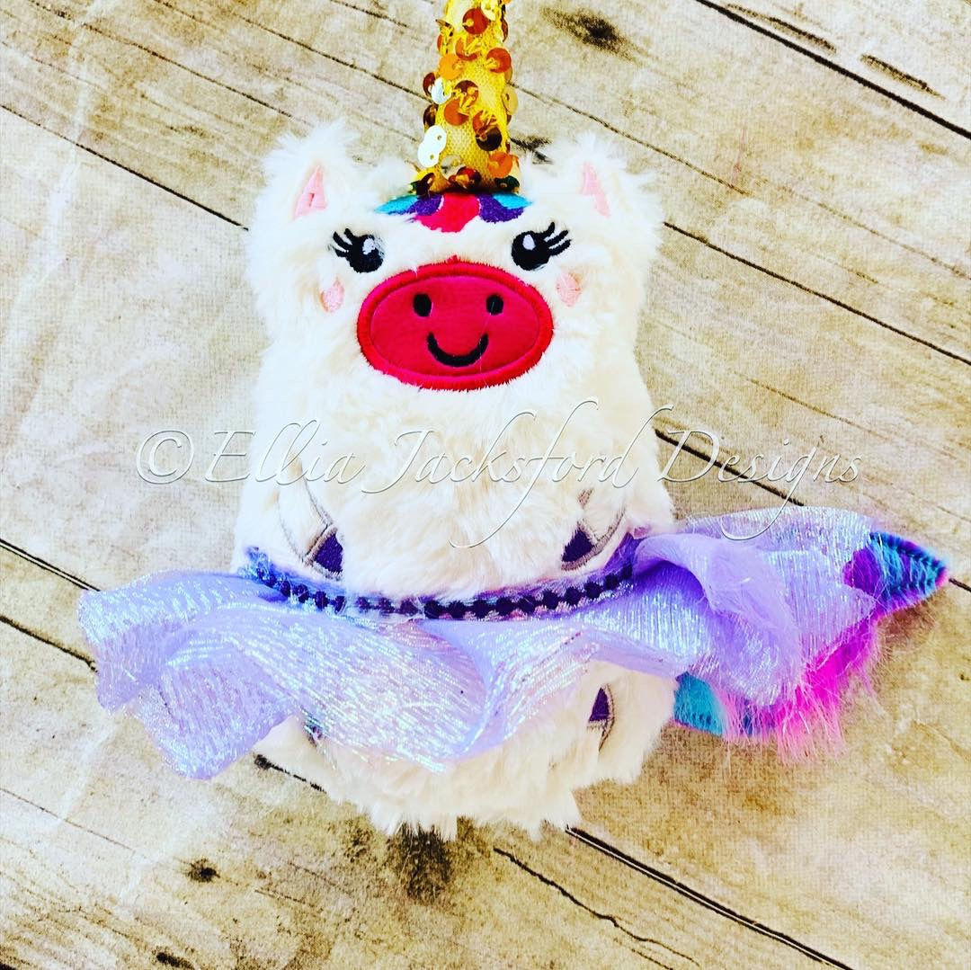 ITH Unicorn Doll Embroidery Design 4 SIZES