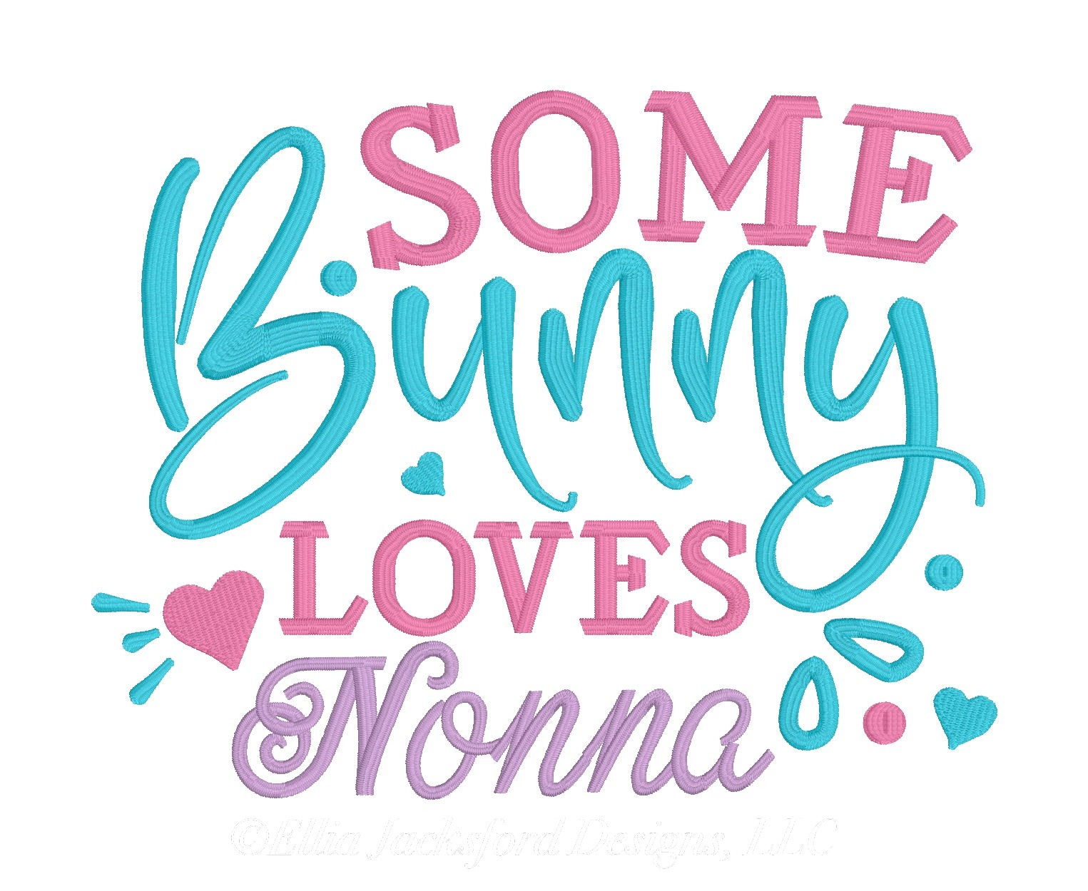 Bunny Loves Nonna Embroidery Design 2 SIZES