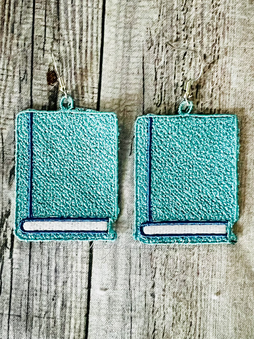 Thumbnail: FSL Book Earring Embroidery Design
