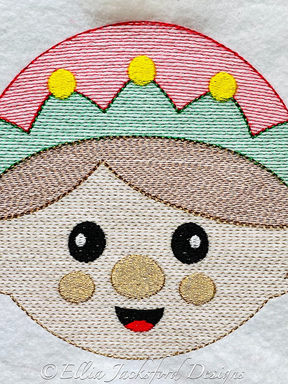 Thumbnail: Elf and Reindeer Sketch Embroidery Design Set 3 SIZES