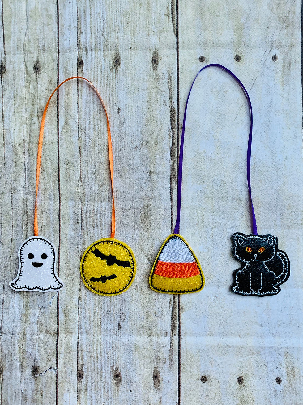 Thumbnail: ITH Halloween Book Mark Set Embroidery File