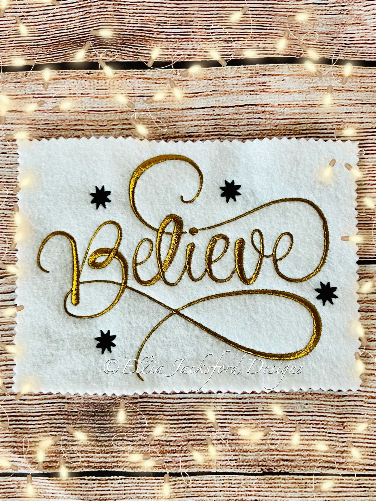 Believe Embroidery Design 2 SIZES