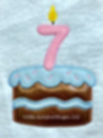 Thumbnail: 7th Birthday Cake Applique Embroidery Design 2 SIZES