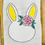 Thumbnail: Sketch Bunny Monogram Frame Embroidery Design 3 SIZES