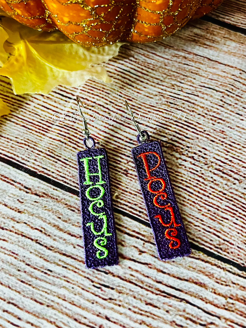 Thumbnail: FSL Hocus Pocus Earrings Embroidery Design