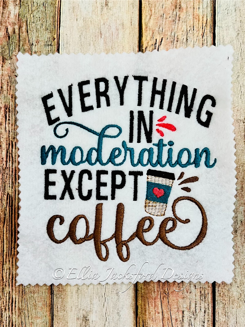 Thumbnail: Sketch Coffee Bundle 4x4 Embroidery Design SET OF 5