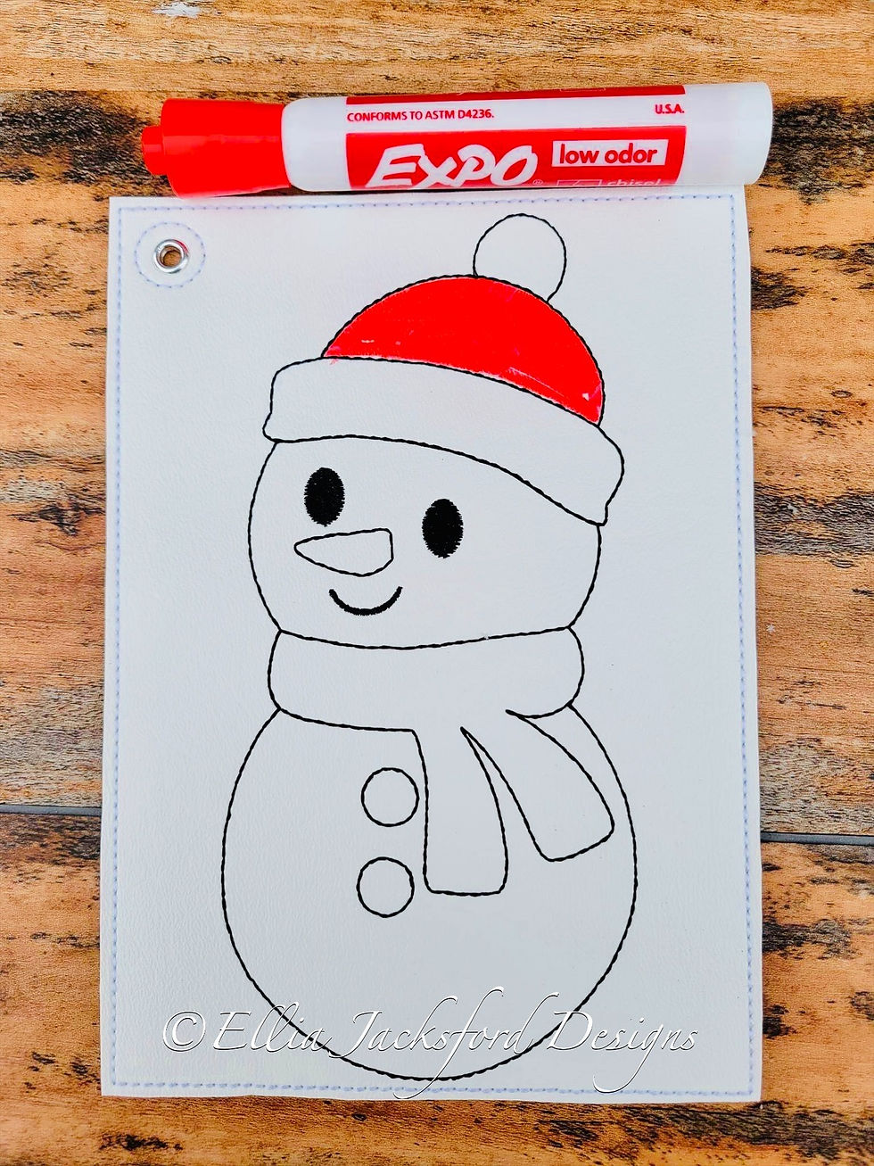 Thumbnail: Snowman Coloring Pages Embroidery Design SET OF 6