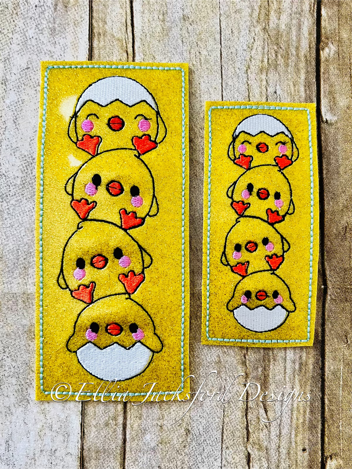 Chick Bookmark Embroidery Design 2 SIZES
