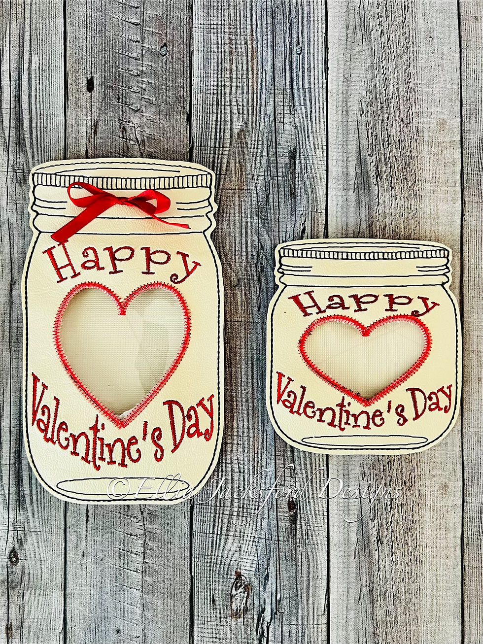 Thumbnail: Glass Jar Candy Holders Embroidery Design 2 SIZES