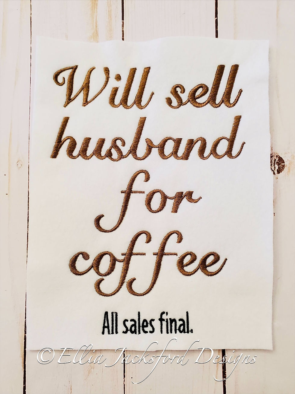 Thumbnail: Coffee for Husband Embroidery Design 3 SIZES