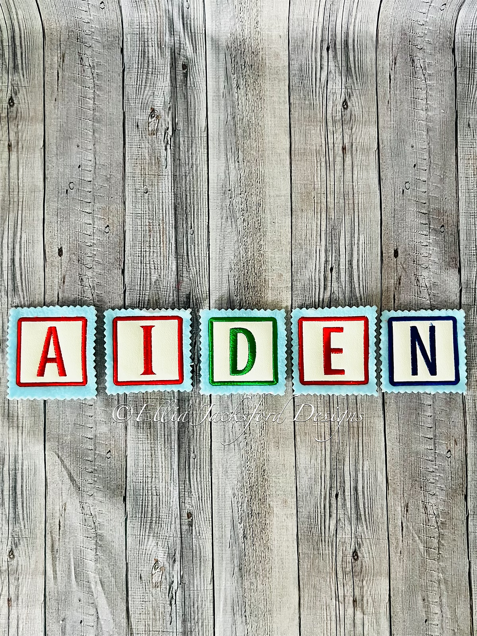 Thumbnail: 2in Alphabet Block Letter Applique Embroidery Design SET