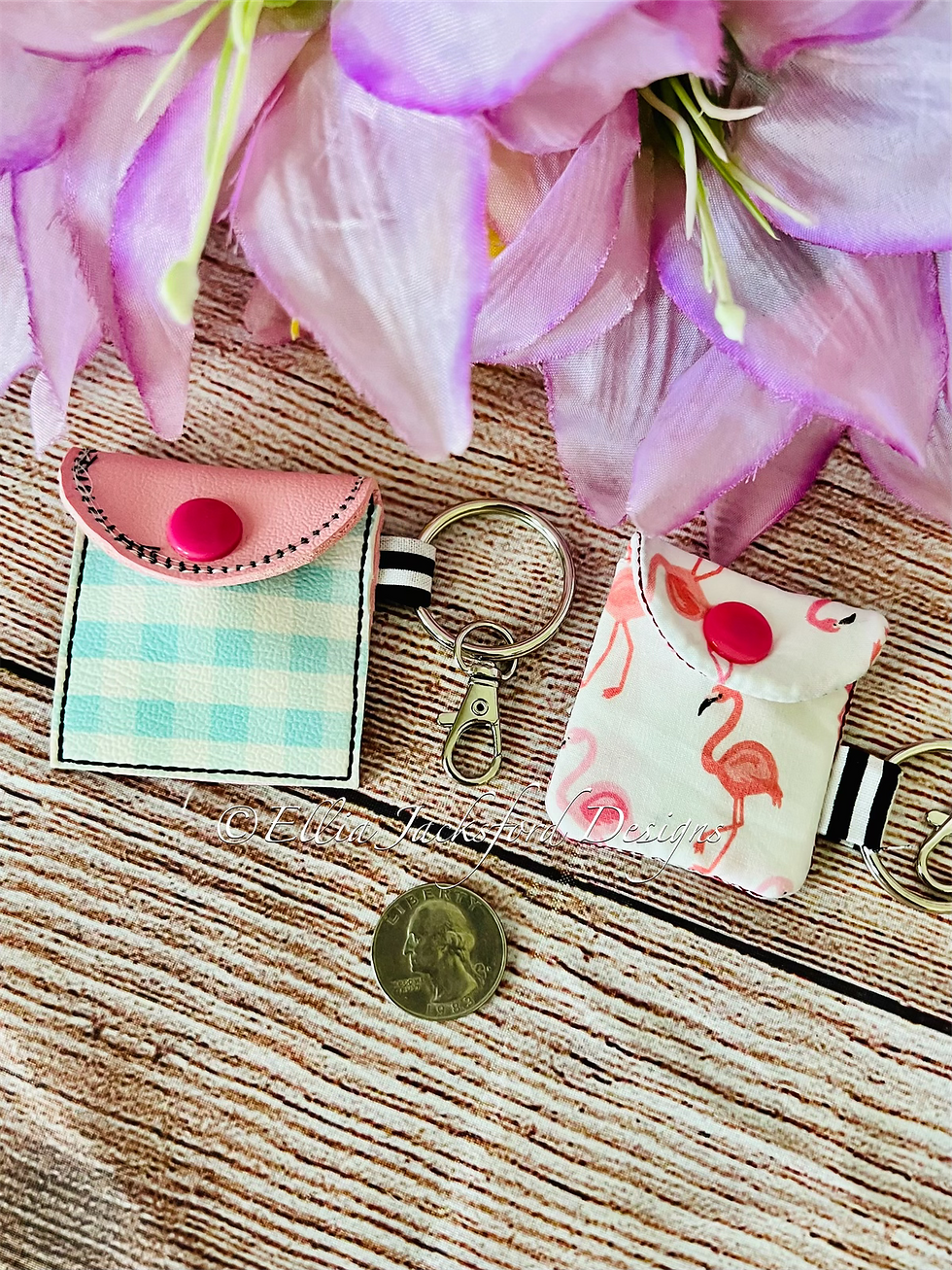 Thumbnail: Quarter Purse Embroidery Design 2 FINISHES