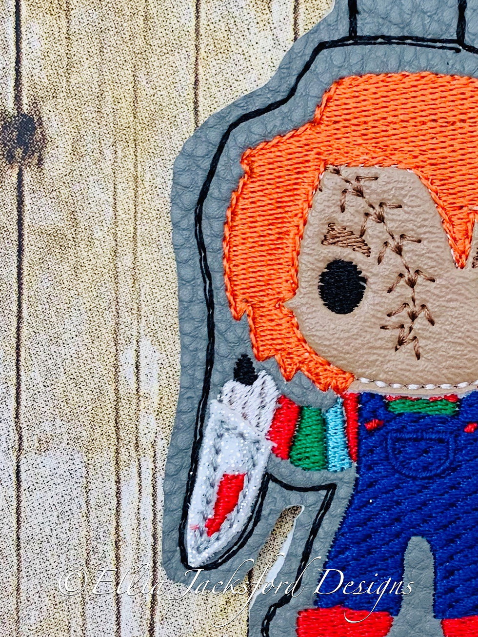 Thumbnail: Bad Doll Keyfob Embroidery Design