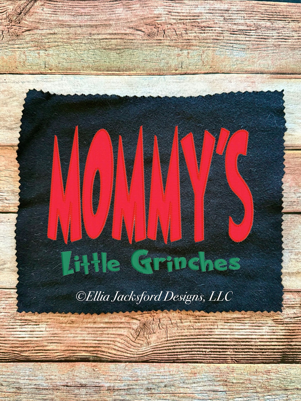 Thumbnail: Mommy's Personalized Christmas Embroidery Design SET