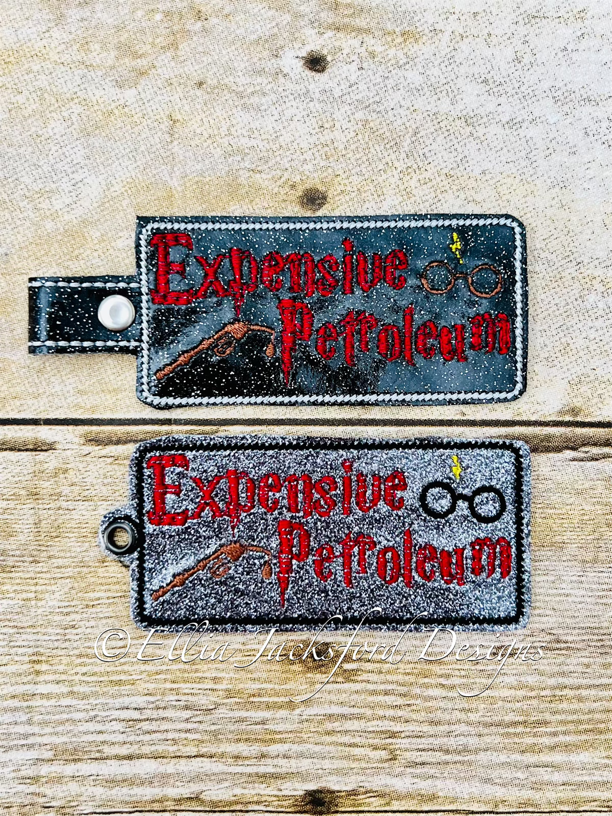 Expensive Petroleum Sketch Keyfob Embroidery Design 2 FINISHES
