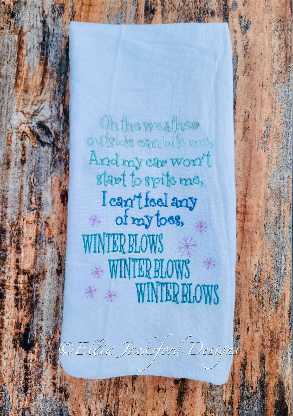Winter Blows Embroidery Design 3 SIZES
