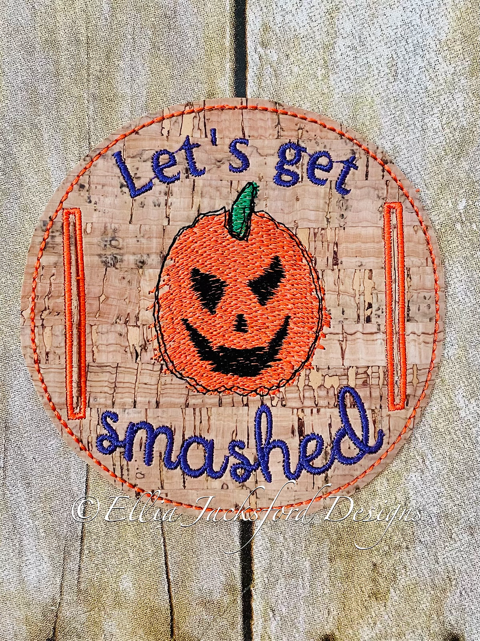 Thumbnail: Let' Get Smashed Wine Wrap Embroidery Design