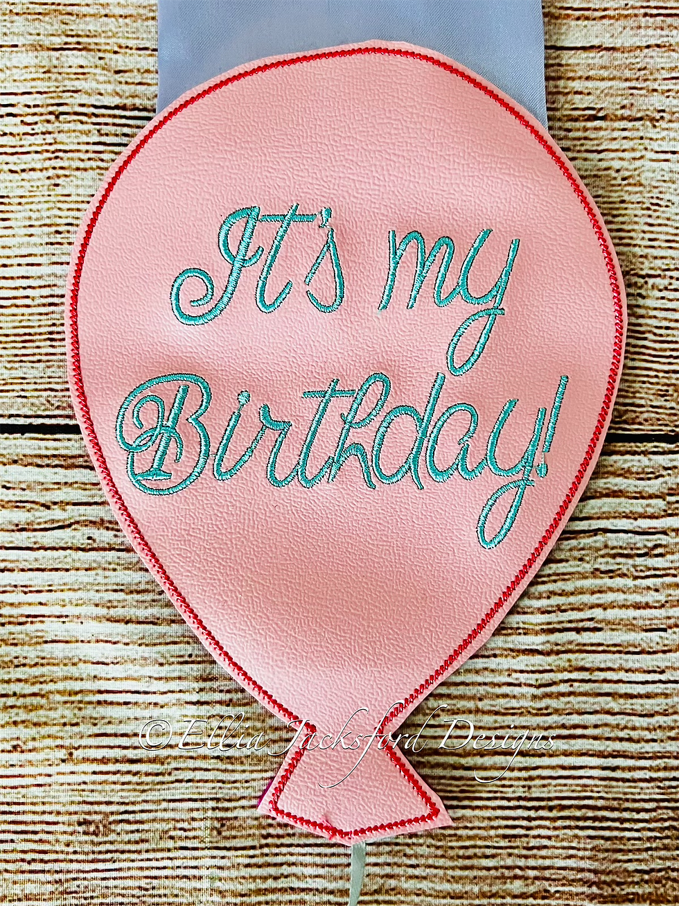 Thumbnail: Birthday Scarf Embroidery Design BUNDLE