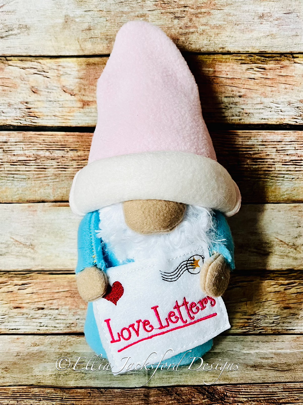 Thumbnail: ITH Valentine Gnome Embroidery Design 2 SIZES