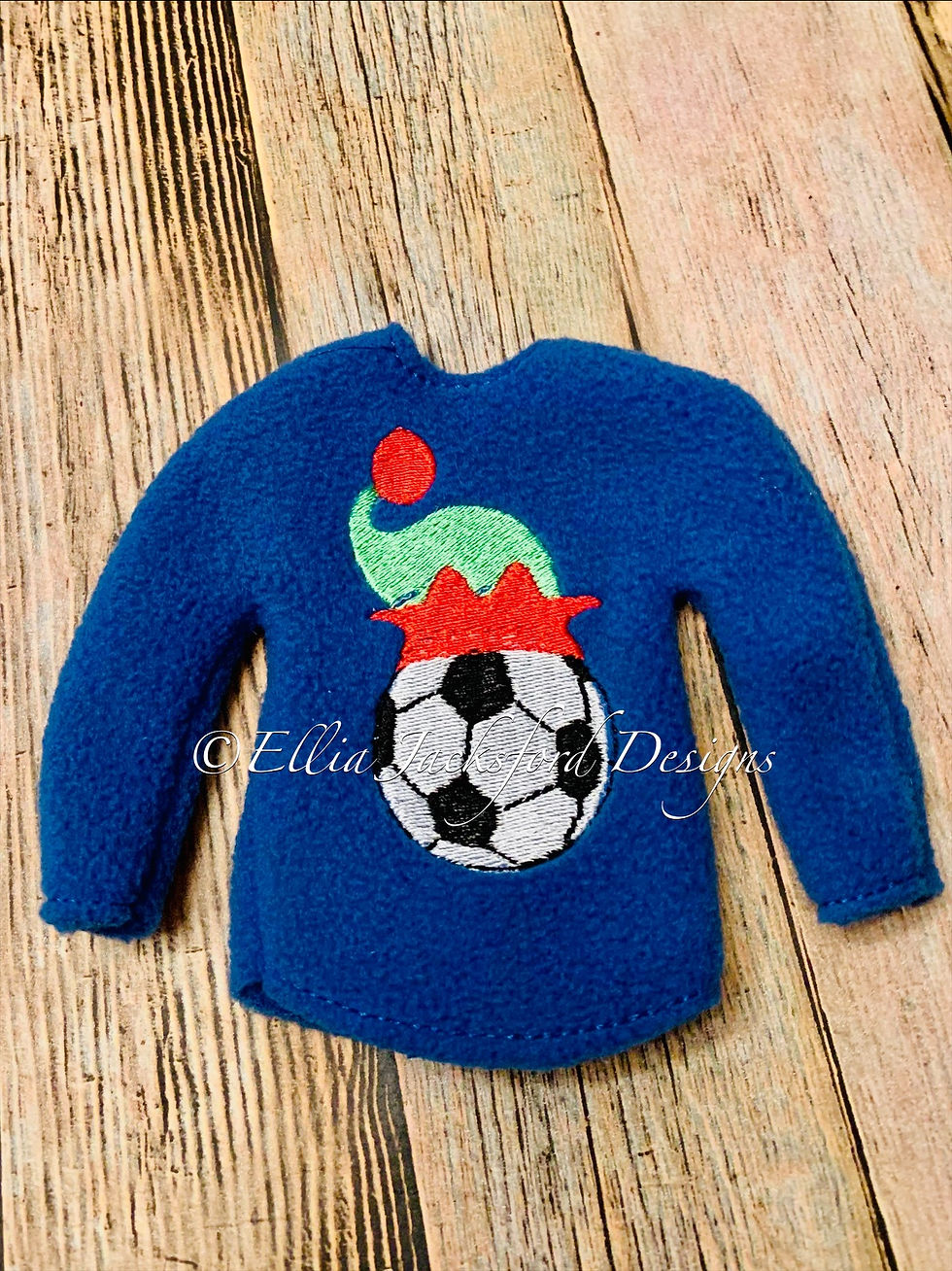 Thumbnail: Christmas Sports Doll Sweater Embroidery Design 7 FINISHES