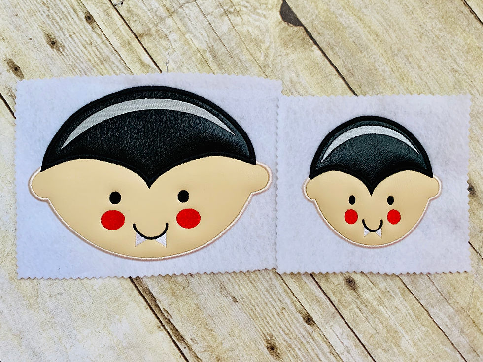 Thumbnail: Vampire Applique Embroidery Design 2 SIZES