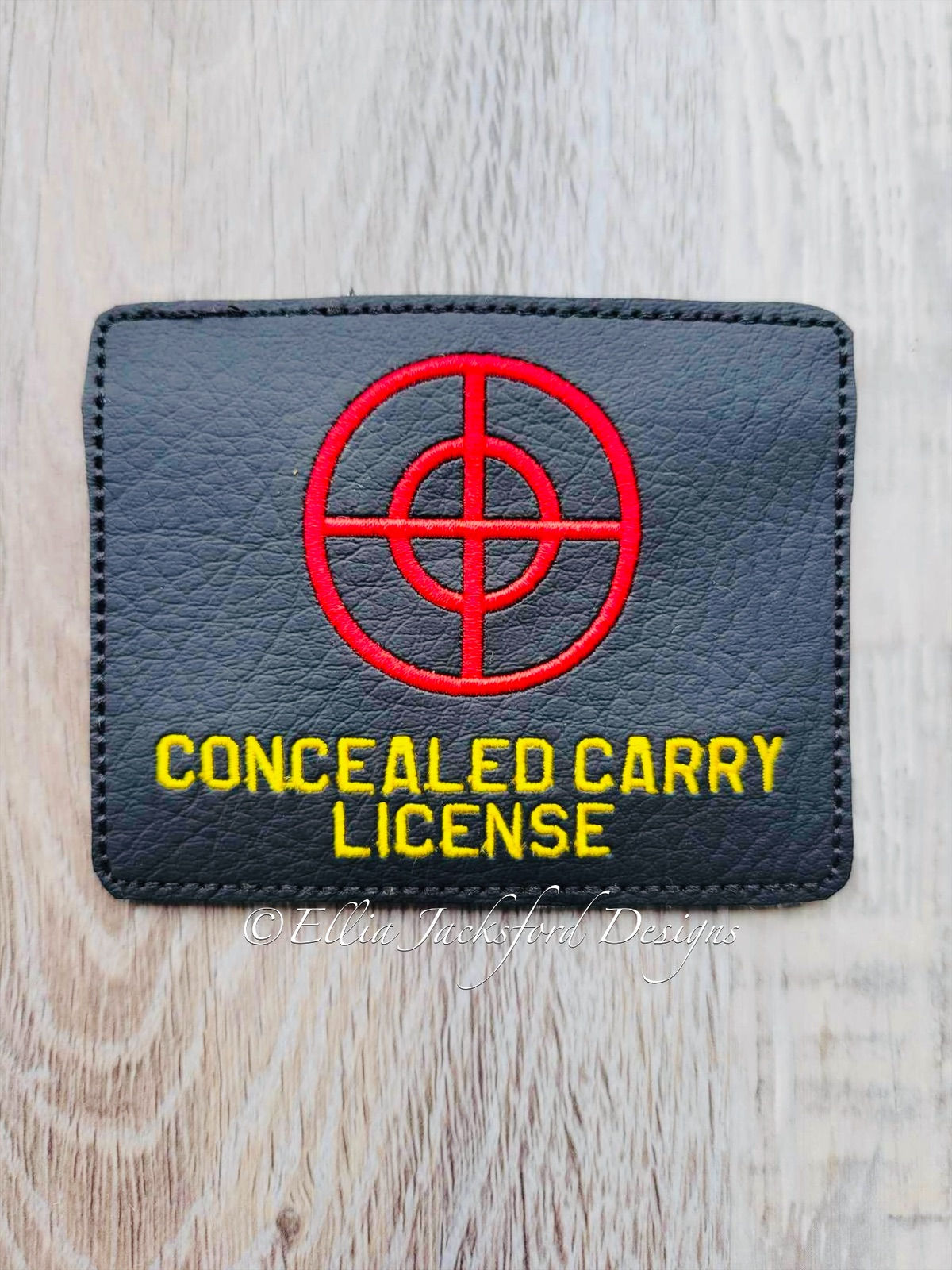 Concealed Carry License Wallet Embroidery Design