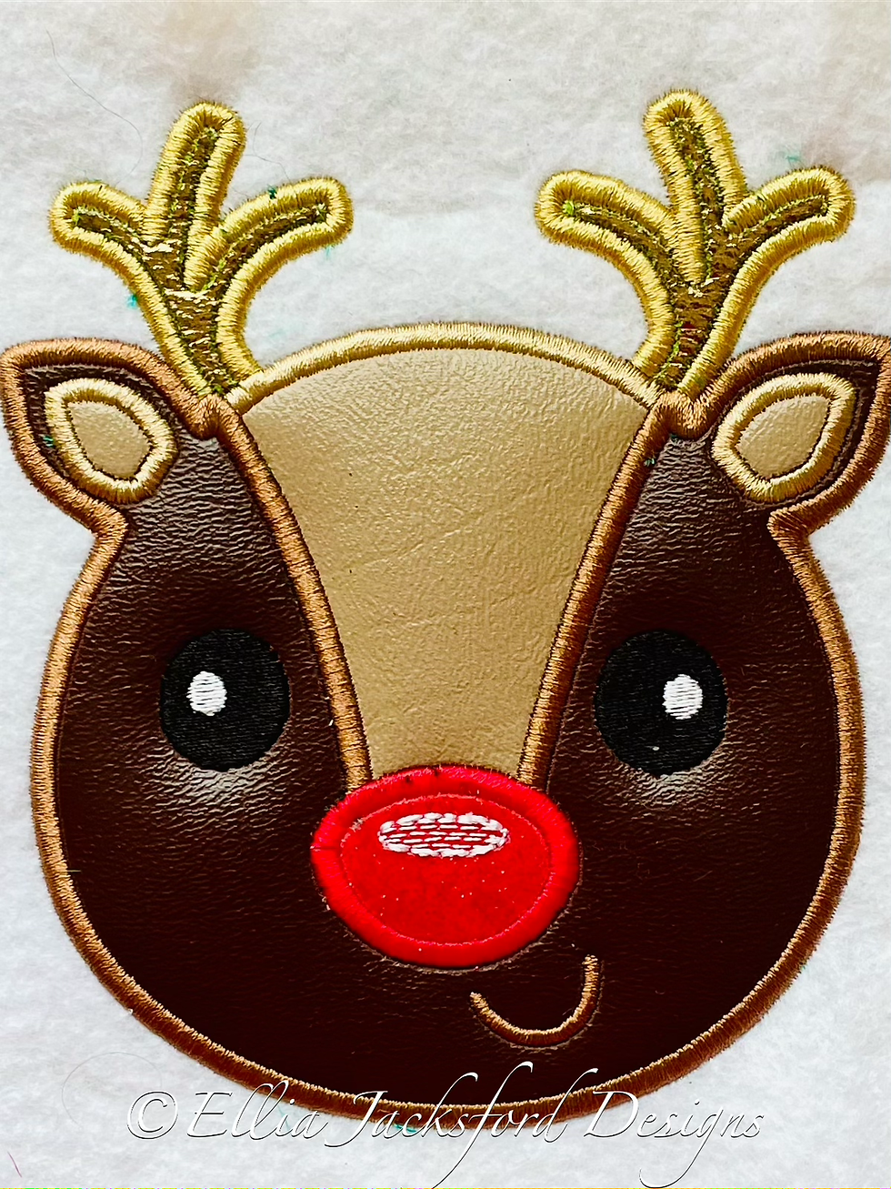 Thumbnail: Elf and Reindeer Applique Embroidery Design Set 3 SIZES