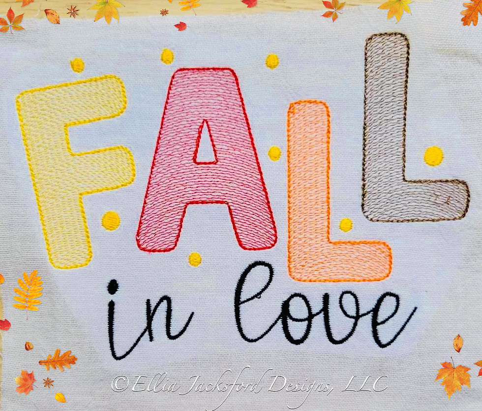 Thumbnail: Fall Sketch Embroidery Design SET OF 3