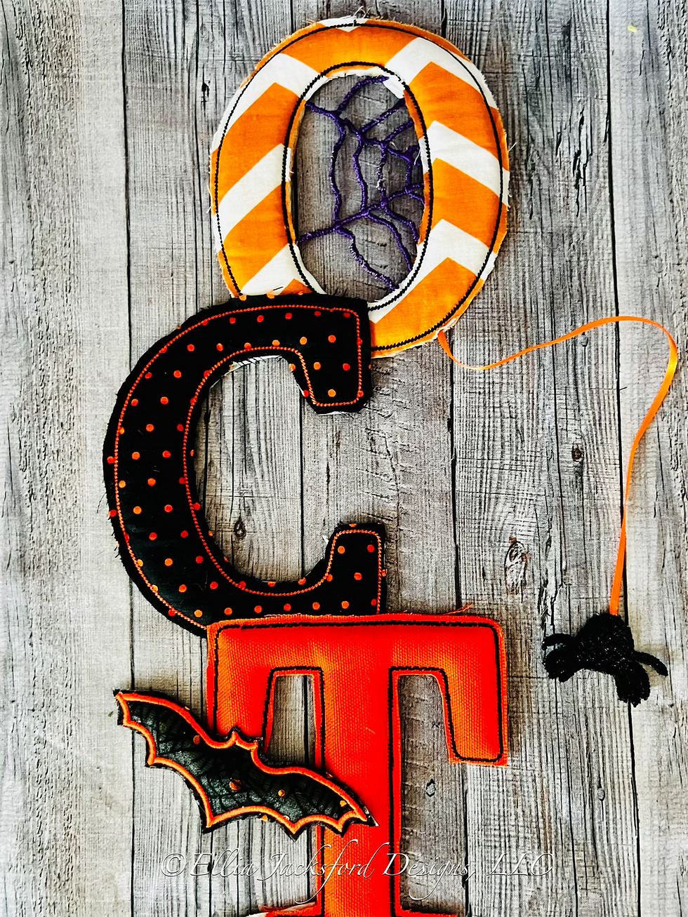 Thumbnail: October 31st Banner Embroidery Design