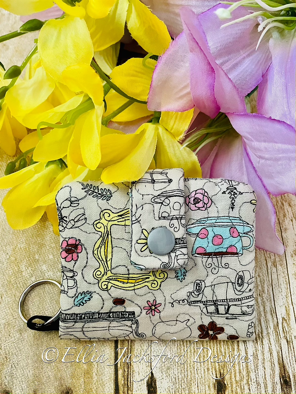 Thumbnail: ITH Mini Wallet Embroidery Design