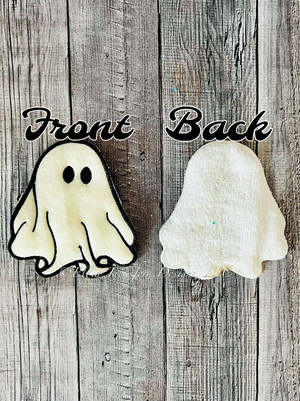 Thumbnail: Reusable Halloween Makeup Remover Pad Embroidery Design SET OF 4