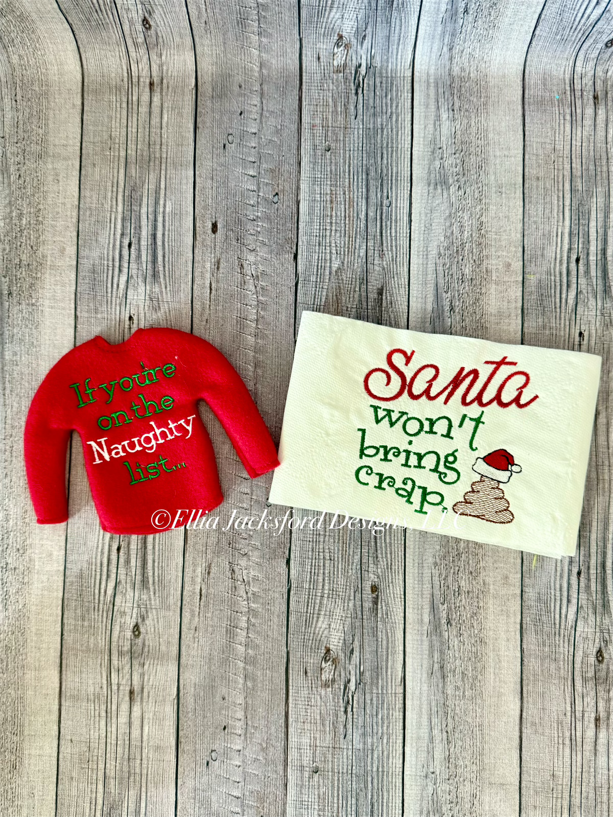 Doll Sweater and Toilet Paper Embroidery Design SET