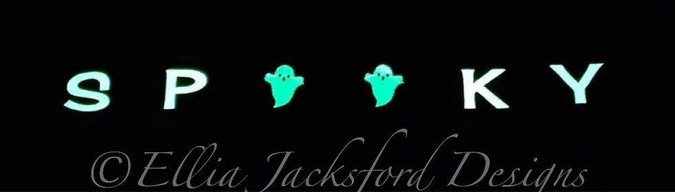 Thumbnail: ITH Spooky Halloween Banner Embroidery Design 2 FINISHES