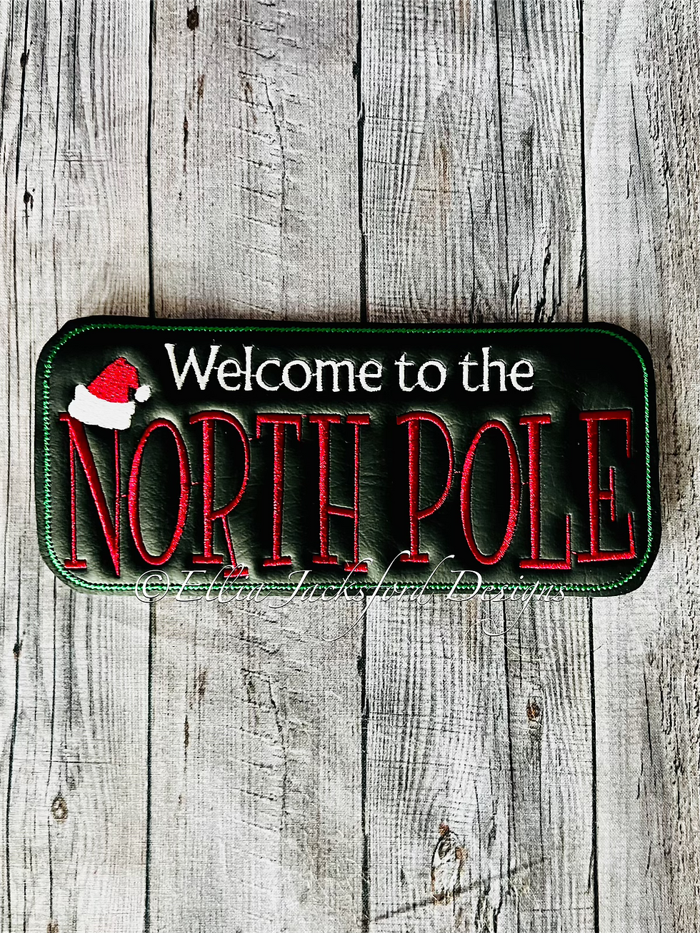 Thumbnail: North Pole Sign Embroidery Design SET OF 7
