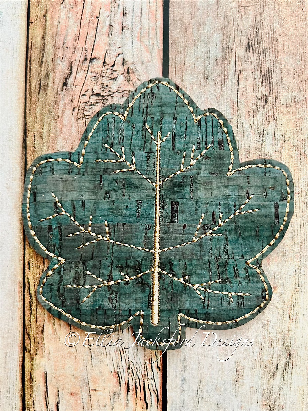 Thumbnail: Fall Leaf Coaster Embroidery Design