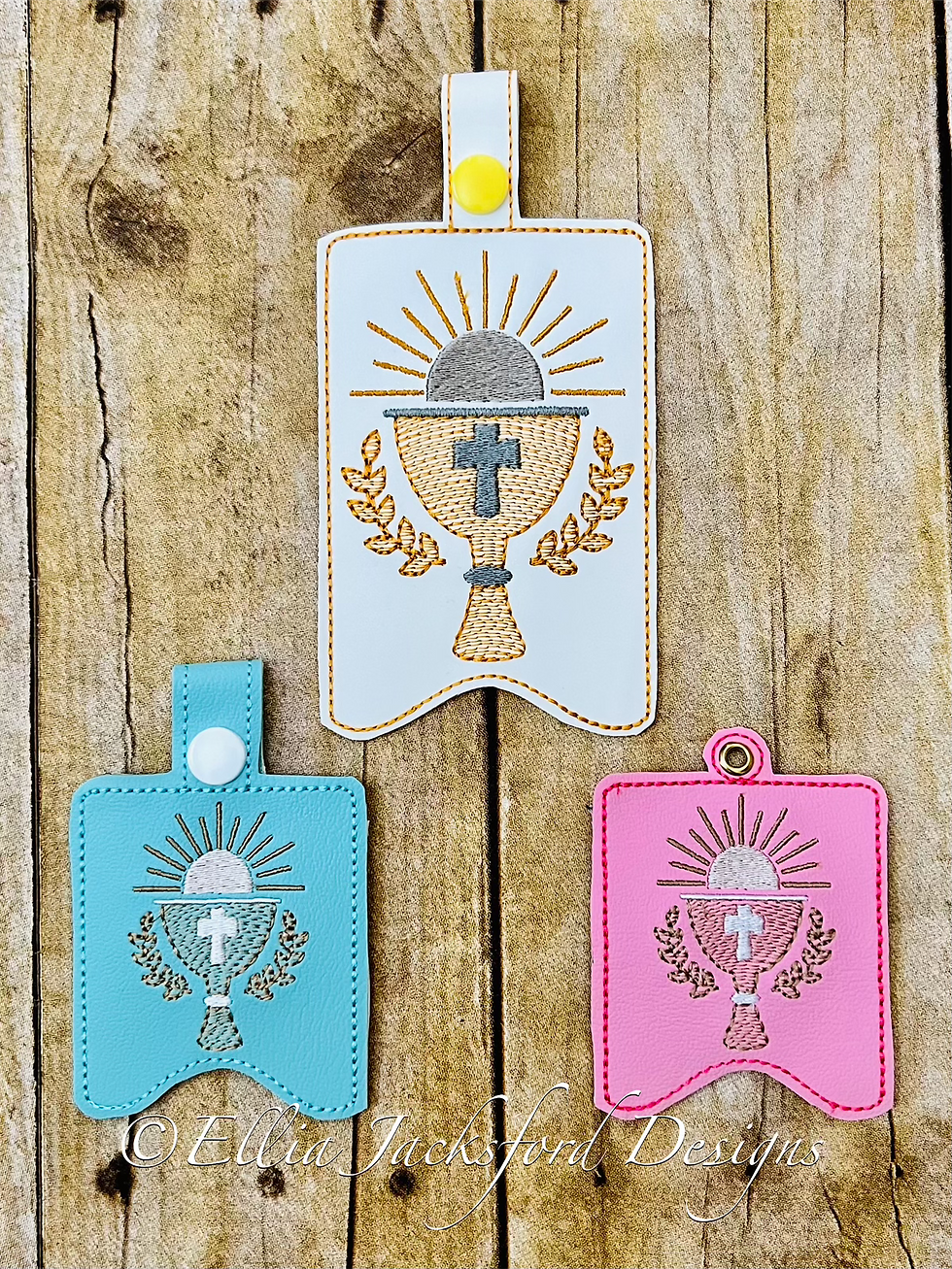 Thumbnail: ITH Communion Sanitizer Holder Embroidery Design SET