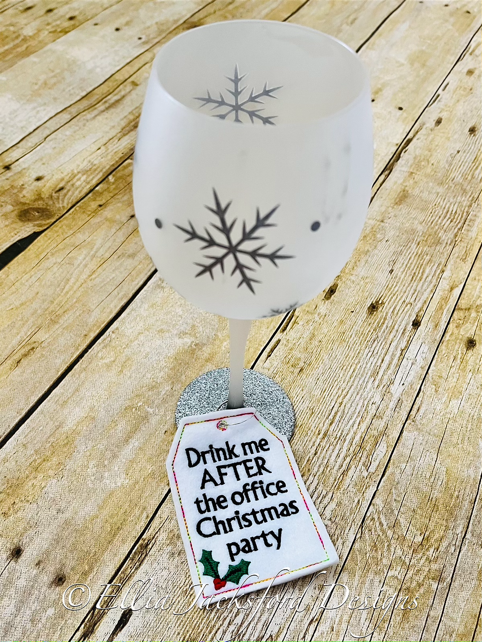 Thumbnail: 12 Days of Christmas Alcohol Tags Embroidery Design