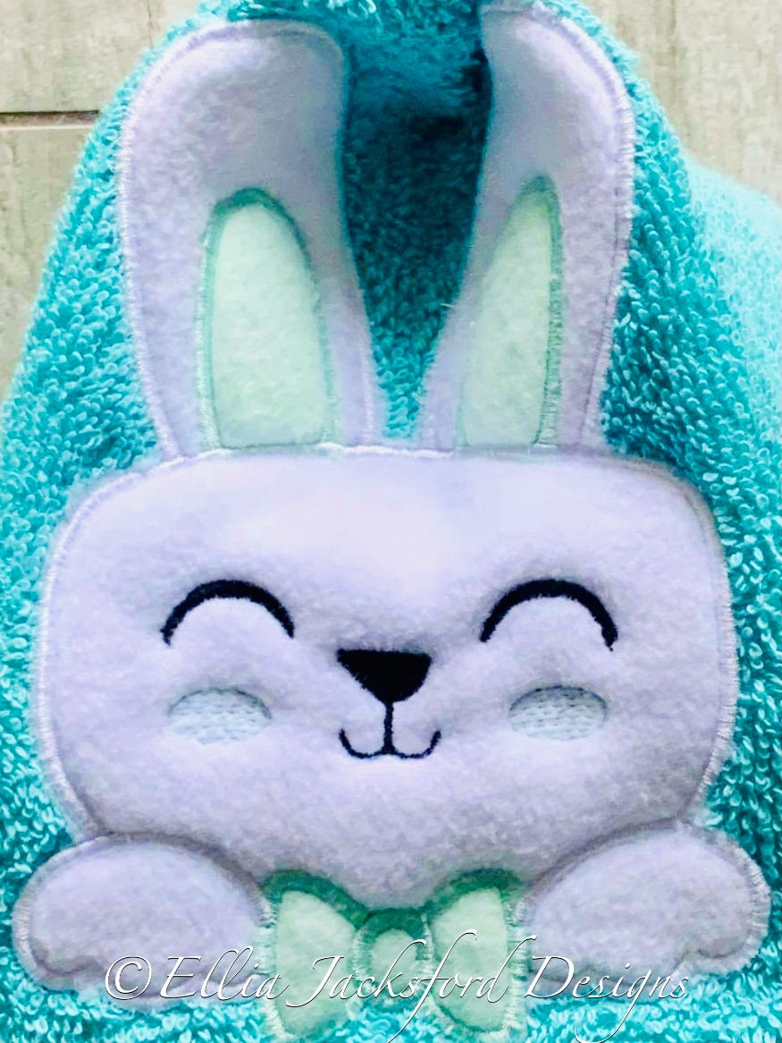 Thumbnail: Boy Bunny Applique Embroidery Design 2 SIZES