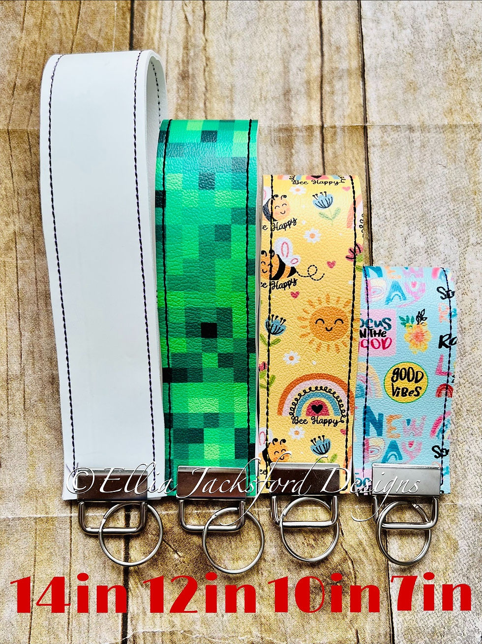 Thumbnail: ITH Wristband Strap Keyfob Embroidery Design 4 SIZES