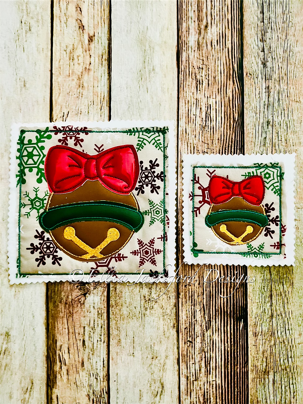 Thumbnail: Bell Applique Embroidery Design 2 SIZES