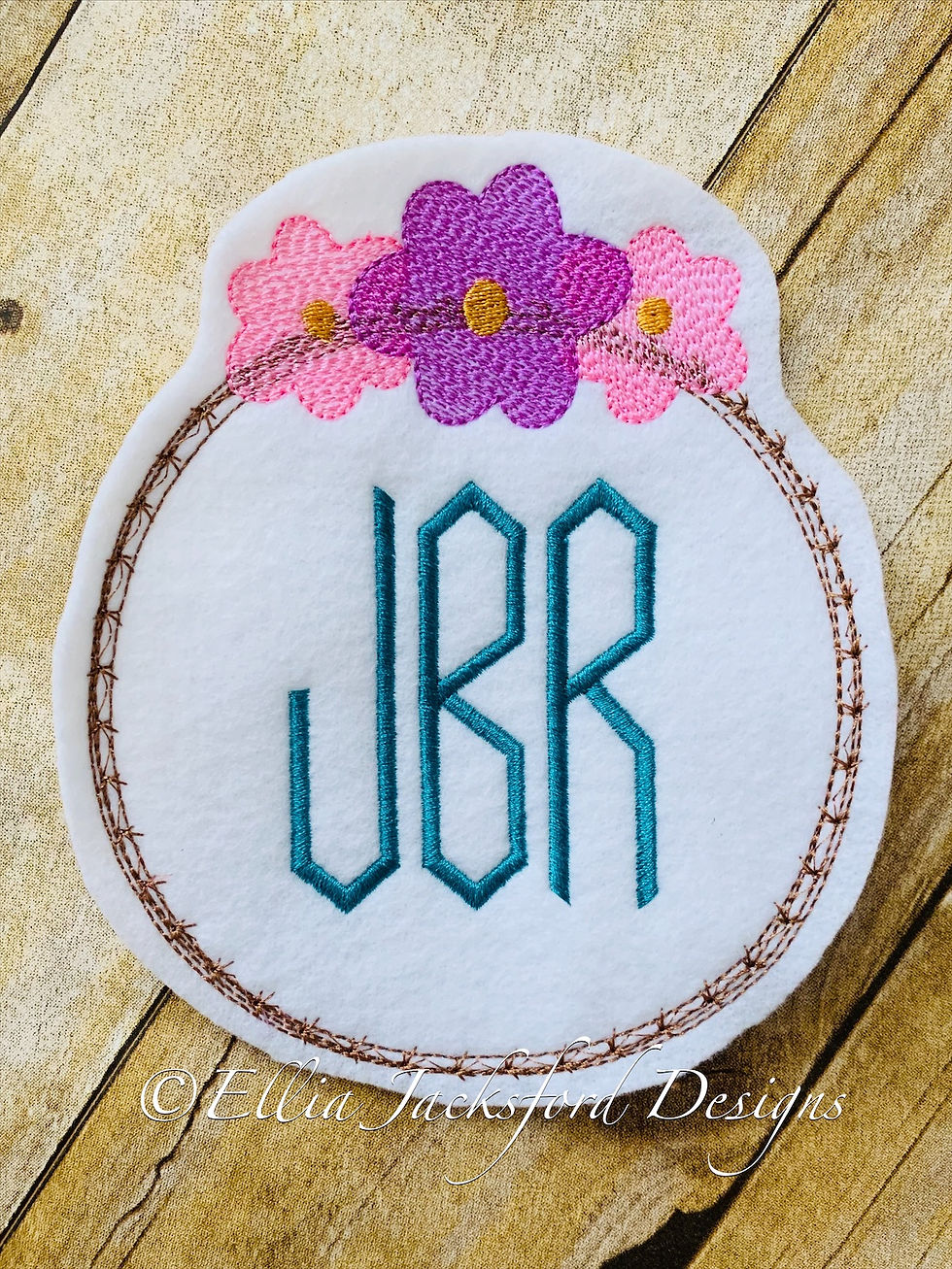 Thumbnail: Sketch Flower Monogram Frame