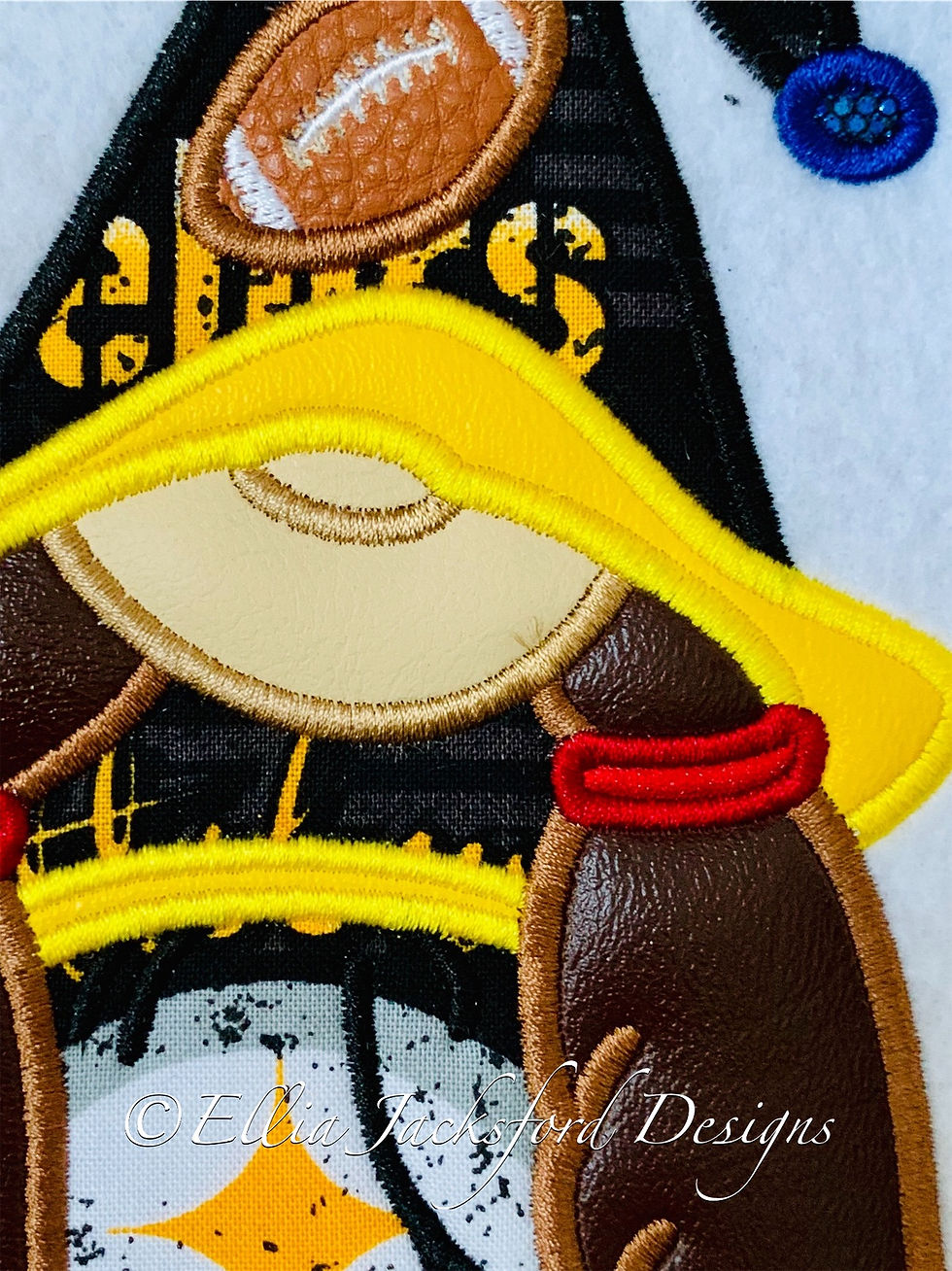 Thumbnail: Football Girl Gnome Applique Embroidery Design 2 SIZES