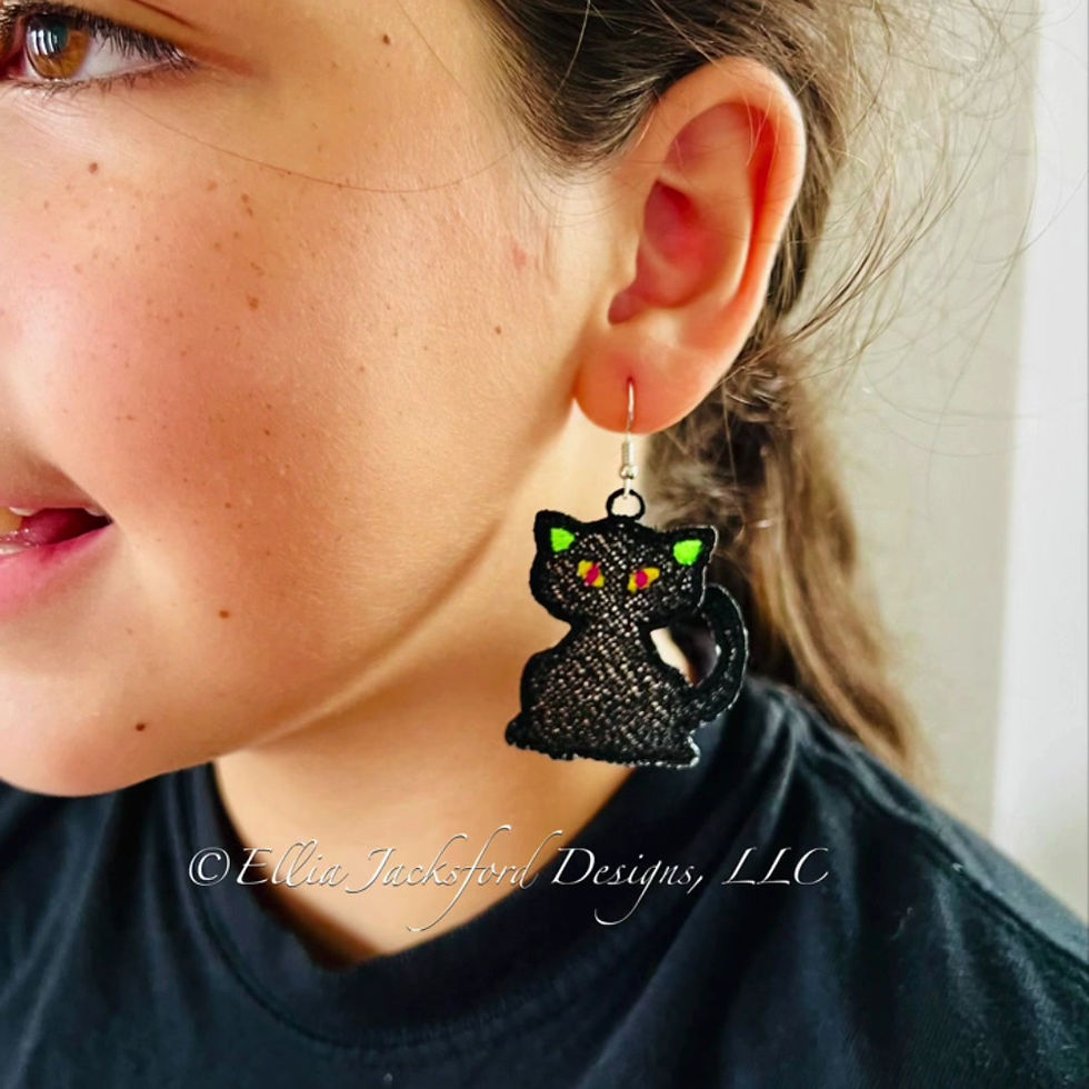 Thumbnail: FSL Halloween Earring Embroidery Design BUNDLE