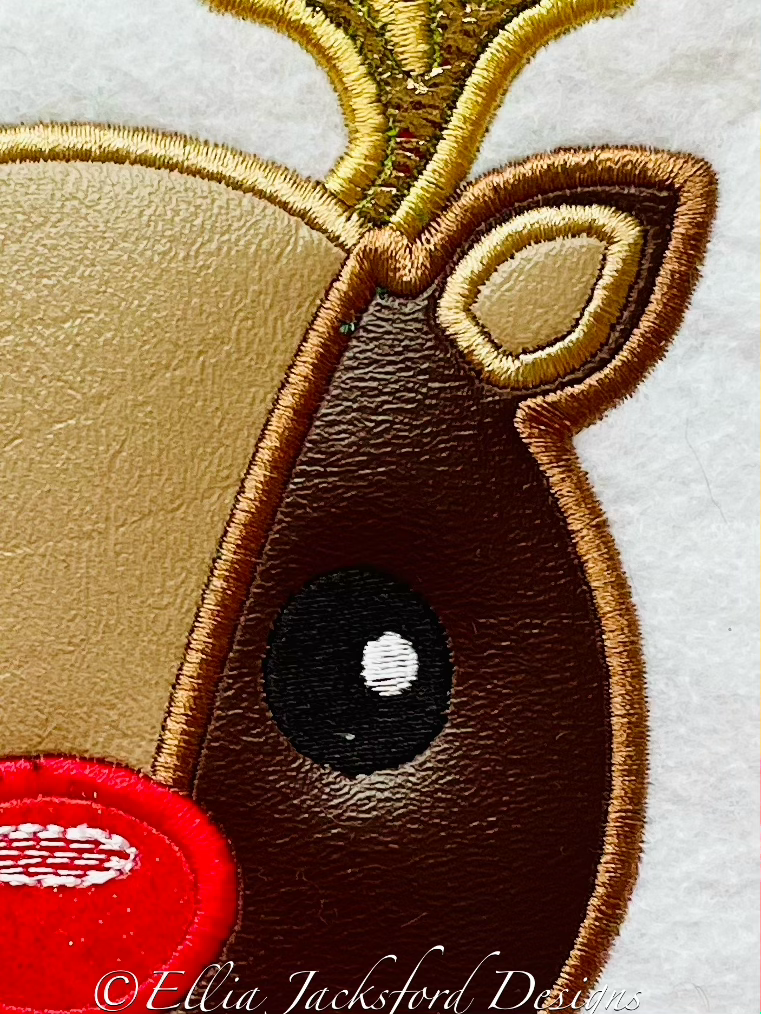 Thumbnail: Elf and Reindeer Applique Embroidery Design Set 3 SIZES