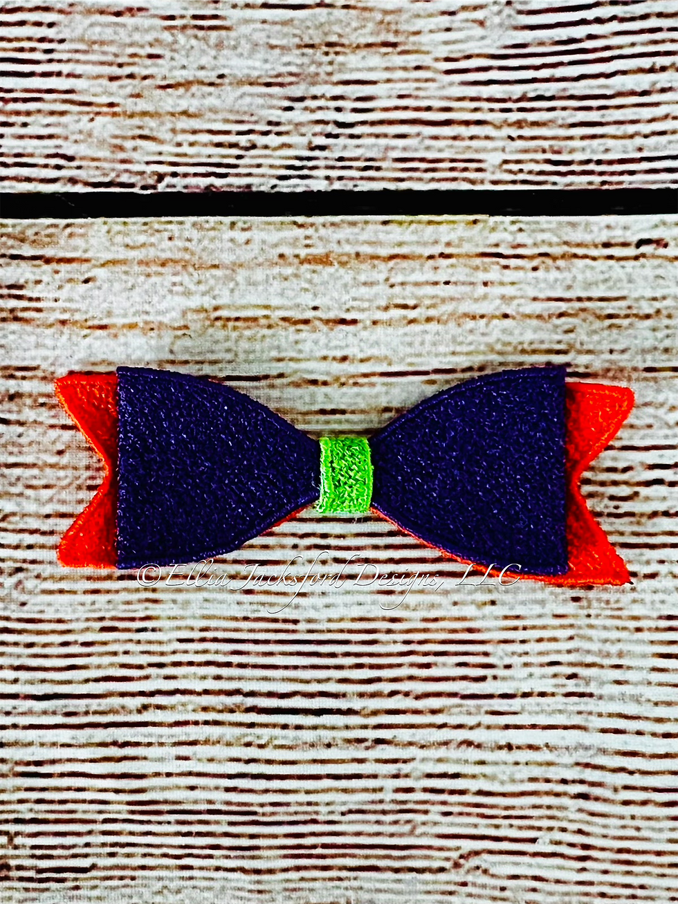 Thumbnail: Free Standing Lace Hair Bow Embroidery Design 2 SIZES
