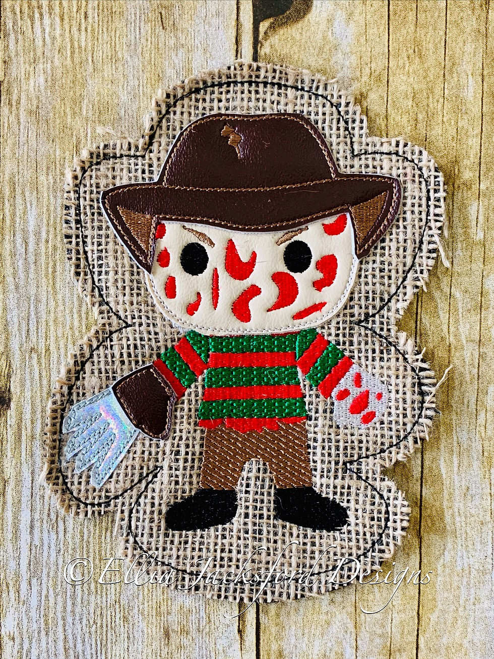 Thumbnail: Scary Guys Feltie Set Embroidery Design