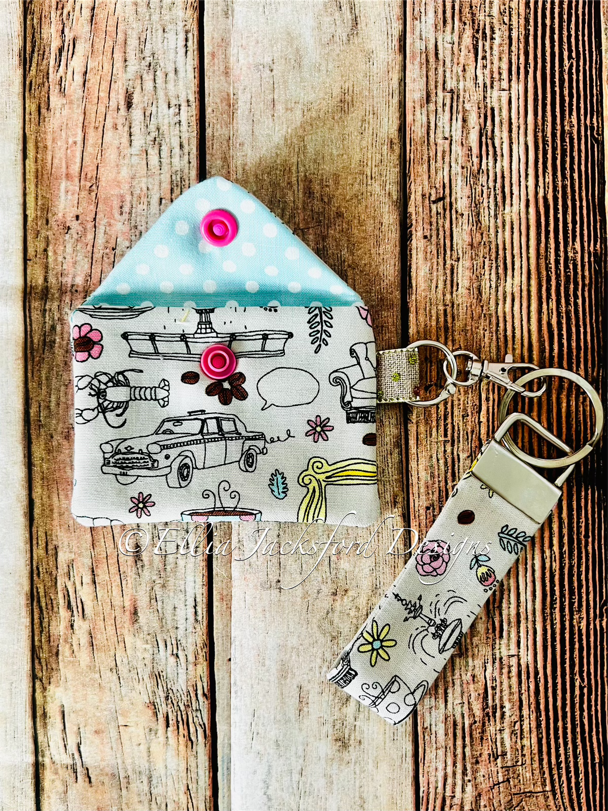 Mini Lanyard Wallet with FREE Wristband Fob Included