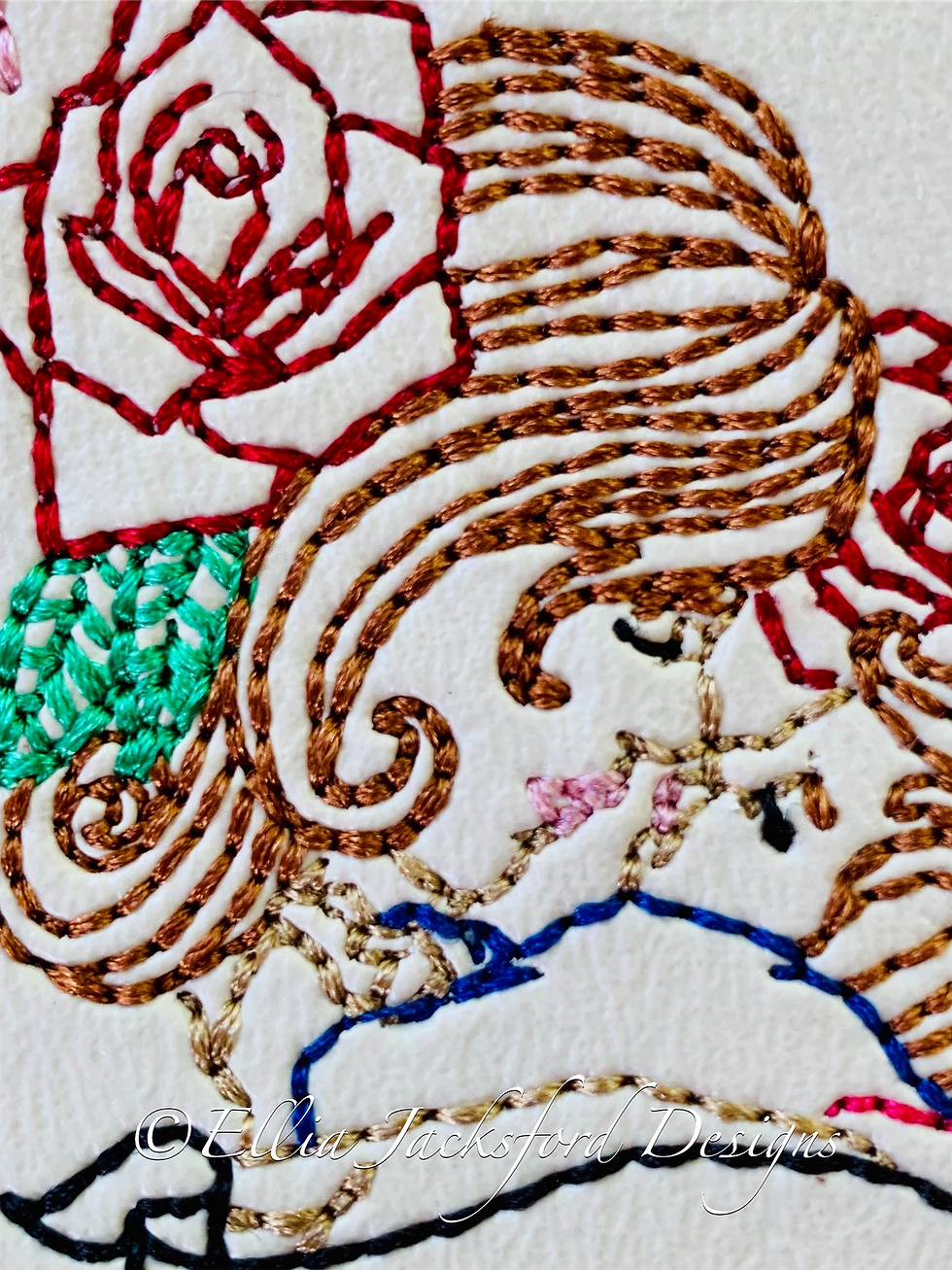 Thumbnail: Mother and Child Keyfob Embroidery Design