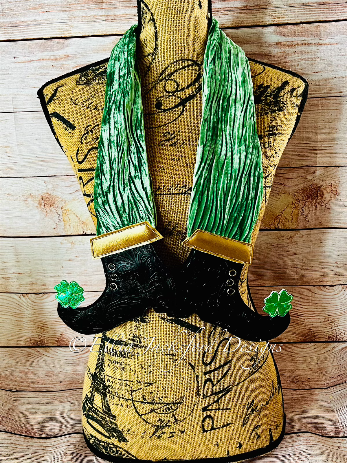 Leprechaun Boot Scarf Embroidery Design